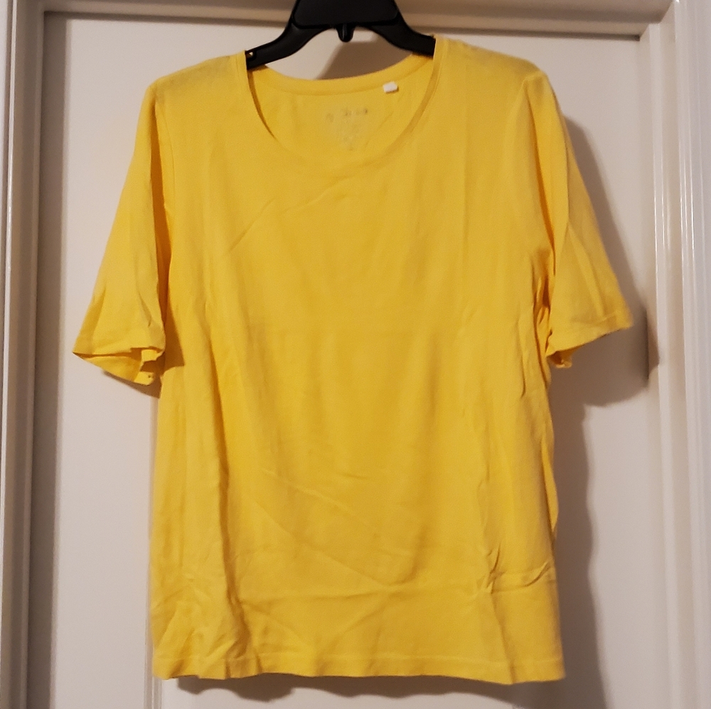 Chico's Short Sleeve Yellow Tee
